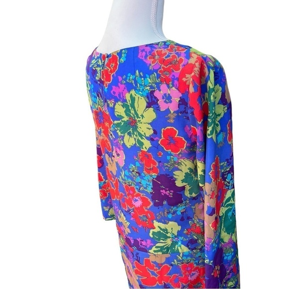 J. Crew Jules Ashbury Silk Floral Dress Size 4 - Picture 5 of 10